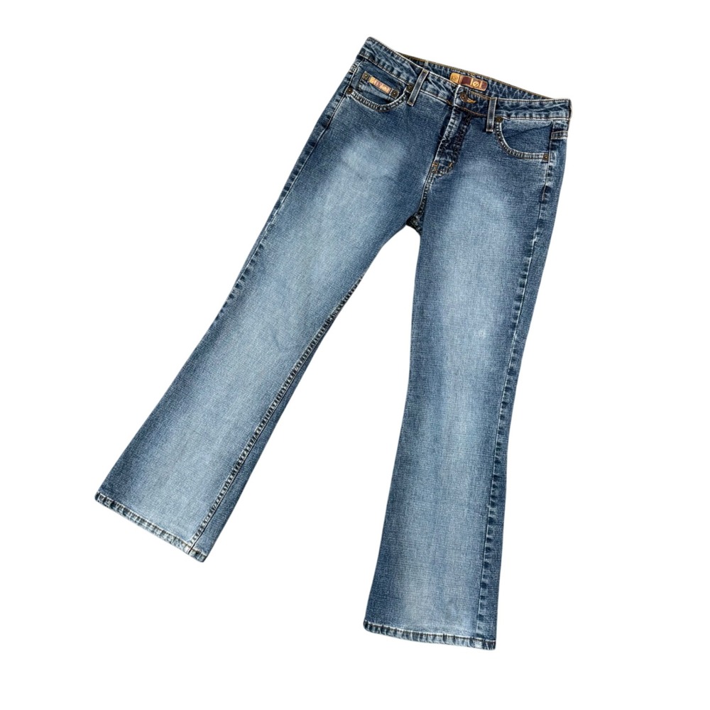 LEI Bootcut Jeans Y2K Denim Medium‎ Wash Low Rise Casual Womens 9 30x29